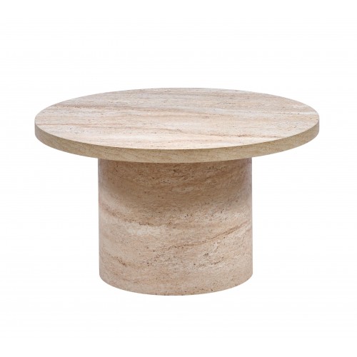 TRAVERTEN SİLİNDİR ORTA SEHPA