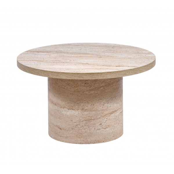 TRAVERTEN SİLİNDİR ORTA SEHPA