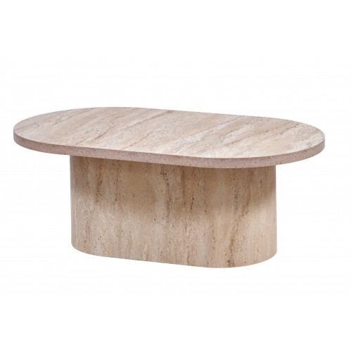 TRAVERTEN MİLANO OVAL ORTA SEHPA